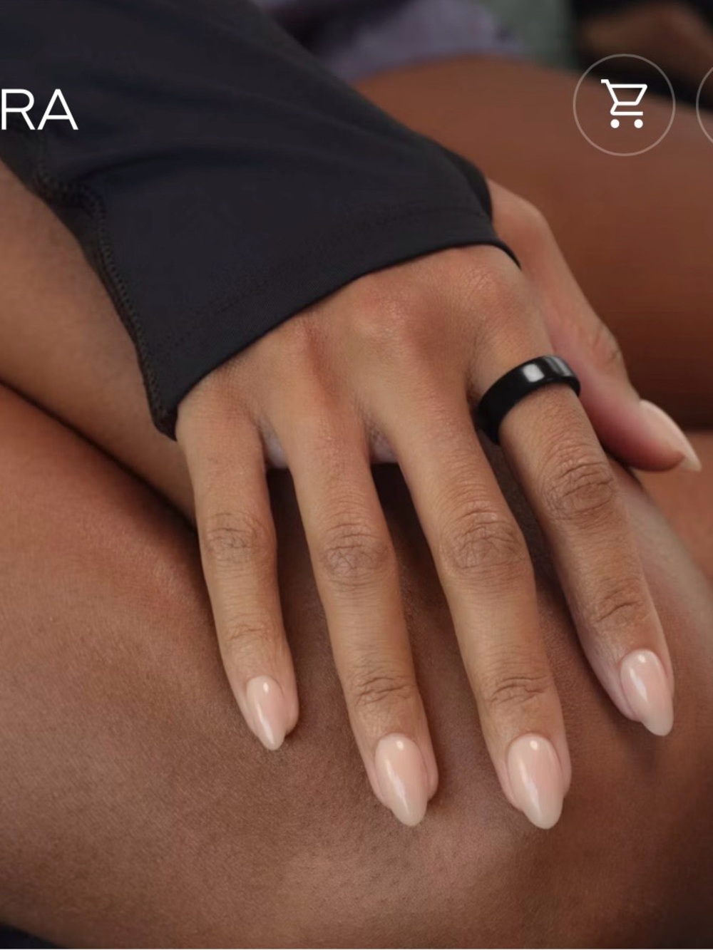 Black Ceramic Oura Ring - Size 8